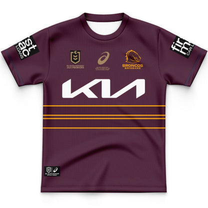 Brisbane Broncos 2025 Kids Premiers Home Jersey