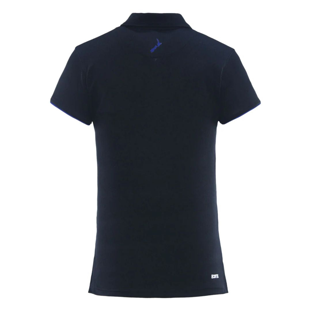 New Zealand Warriors 2025 Women's Black Media Polo Shirt