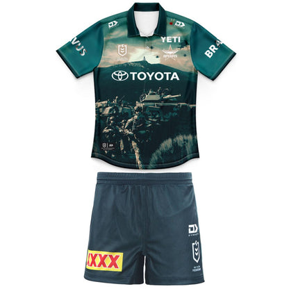 North Queensland Cowboys 2026 Kids Defence Polo Shirt & Shorts Kit