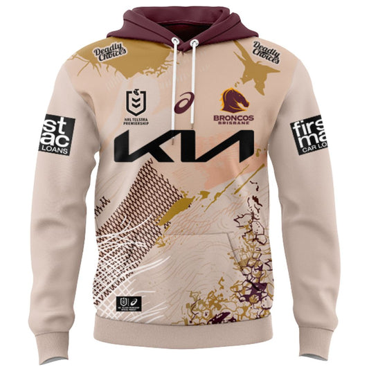 Brisbane Broncos 2025 Indigenous Hoodie