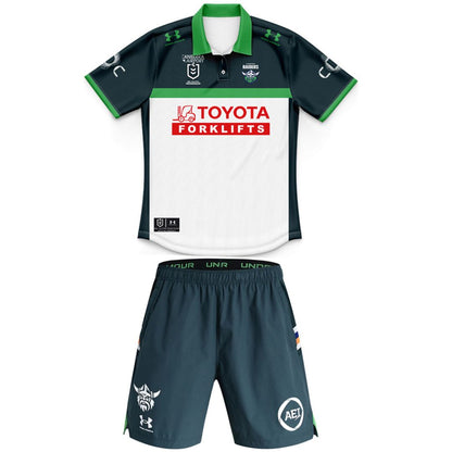 Canberra Raiders 2026 Kids Alternate Polo Shirt and Shorts Kit