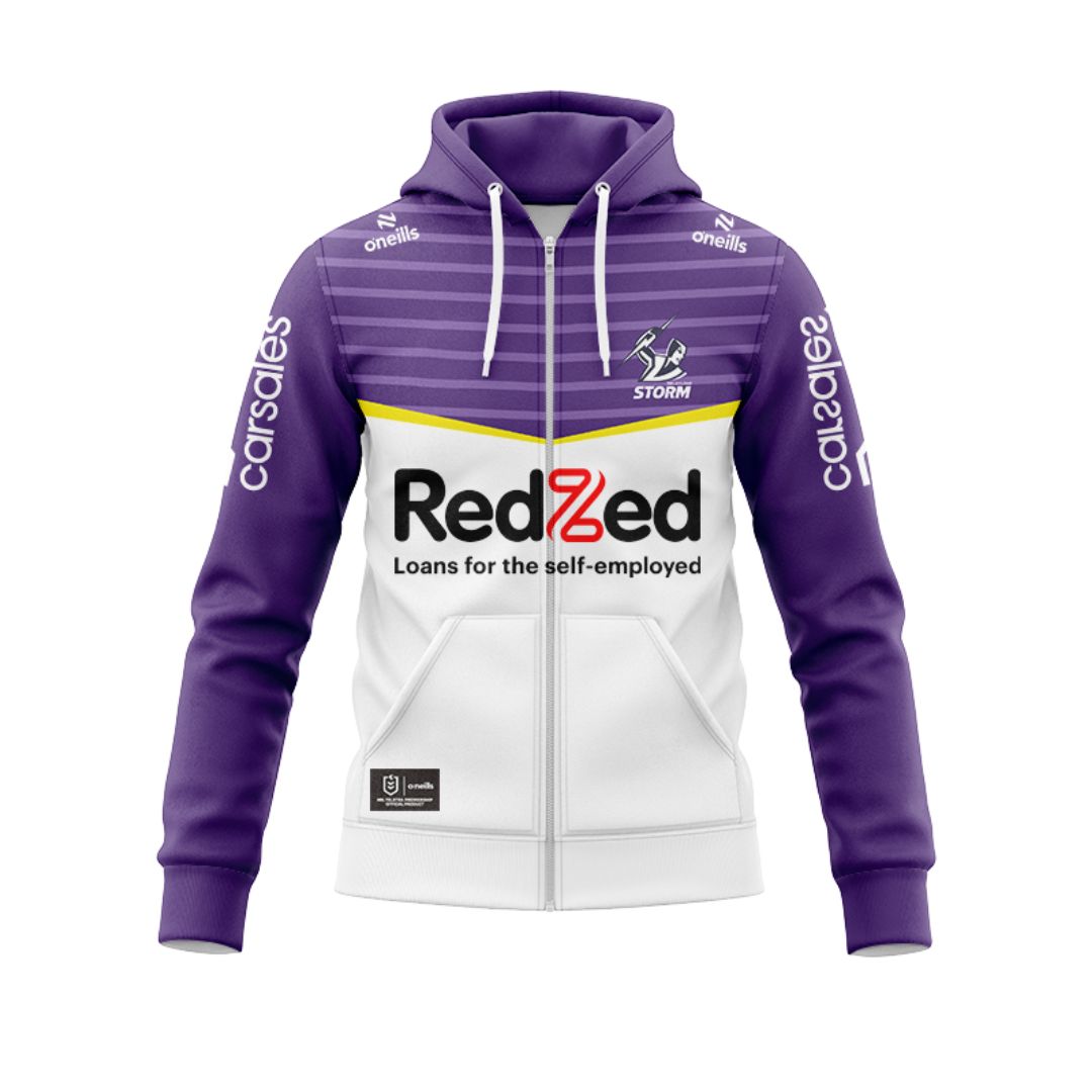 Melbourne Storm 2024 Away Hoodie with Zipper