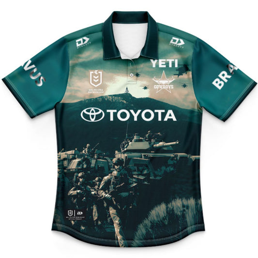 North Queensland Cowboys 2026 Kids Defence Polo Shirt