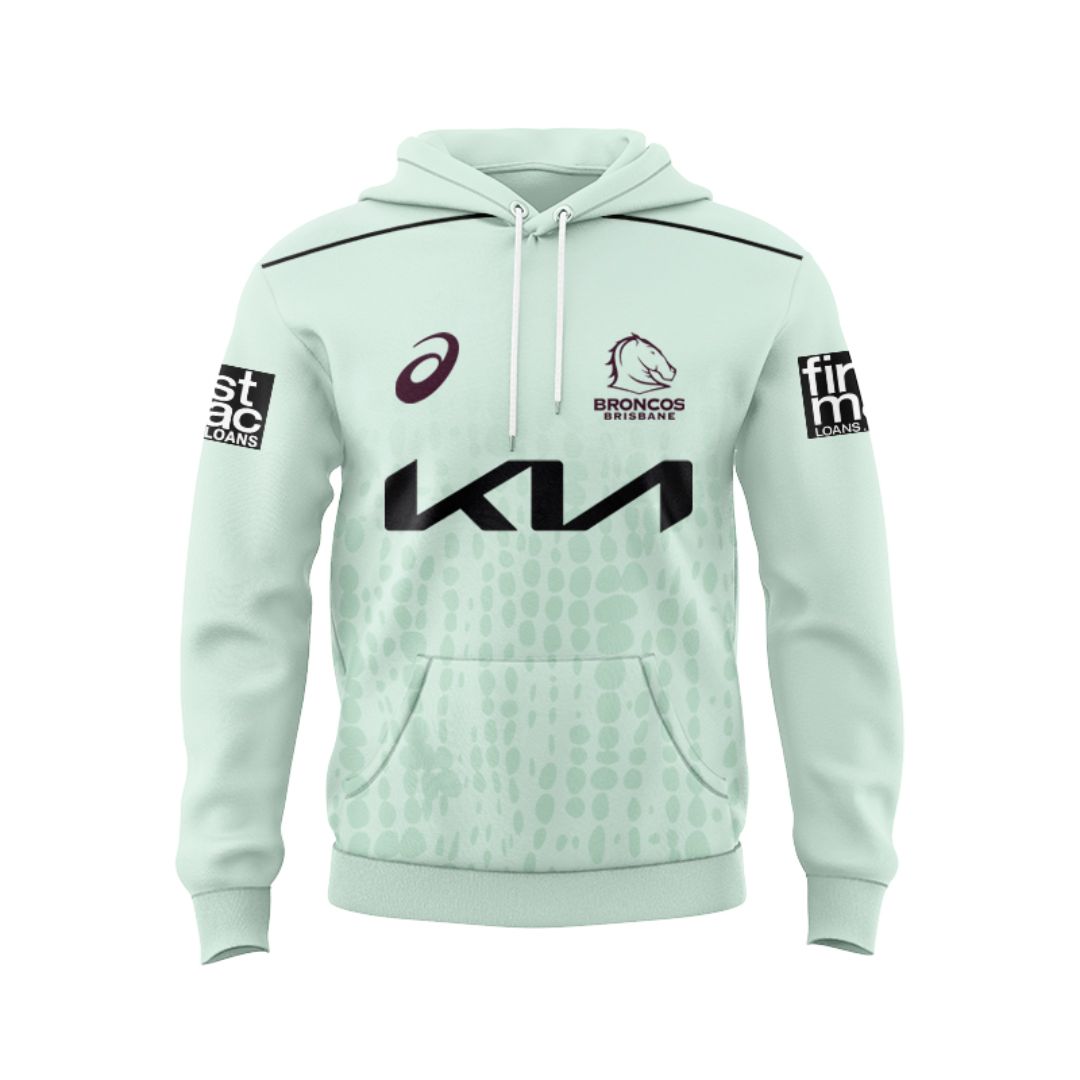 Brisbane Broncos Mint Green Training Hoodie