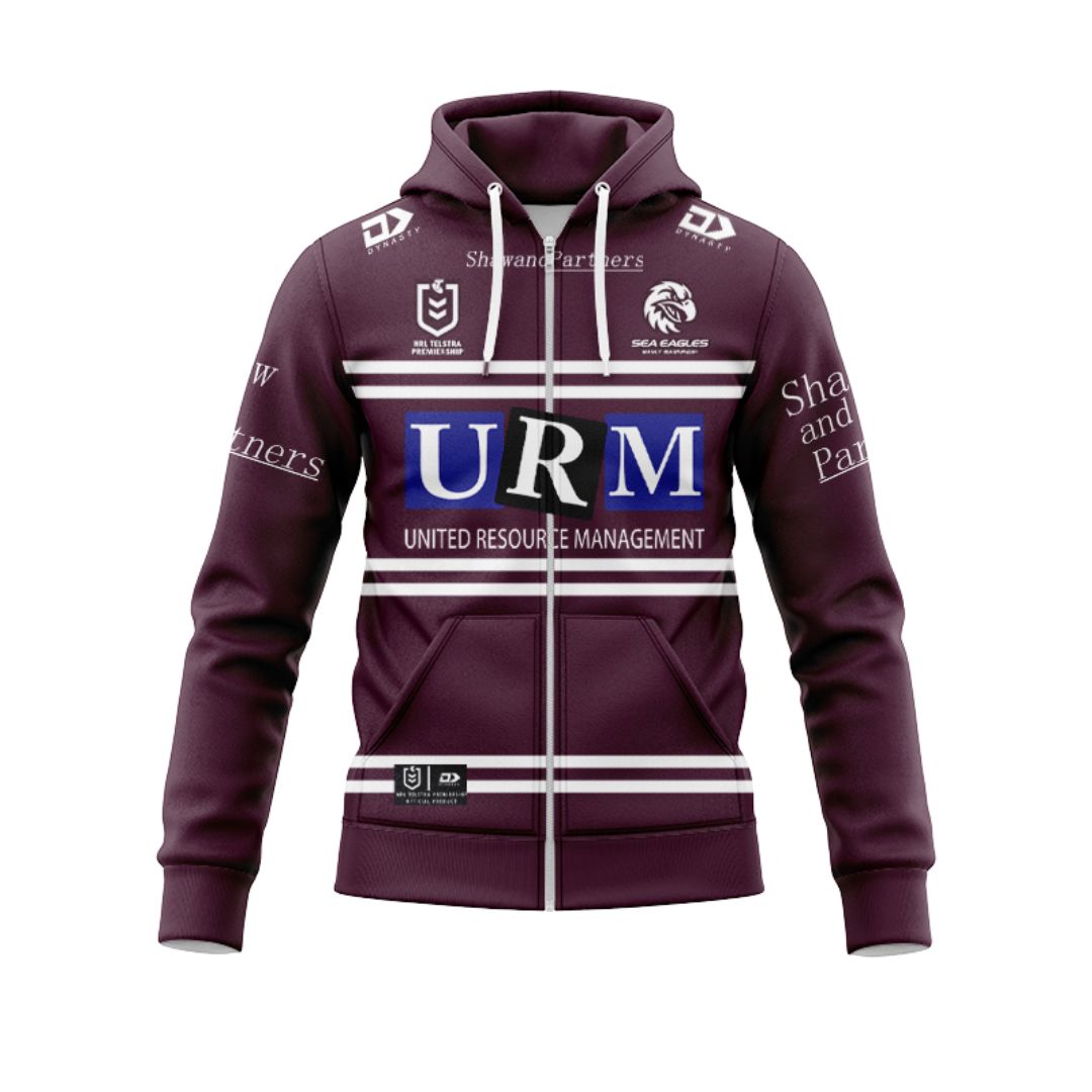 Manly Warringah Sea Eagles 2025 Home Hoodie with Zipper