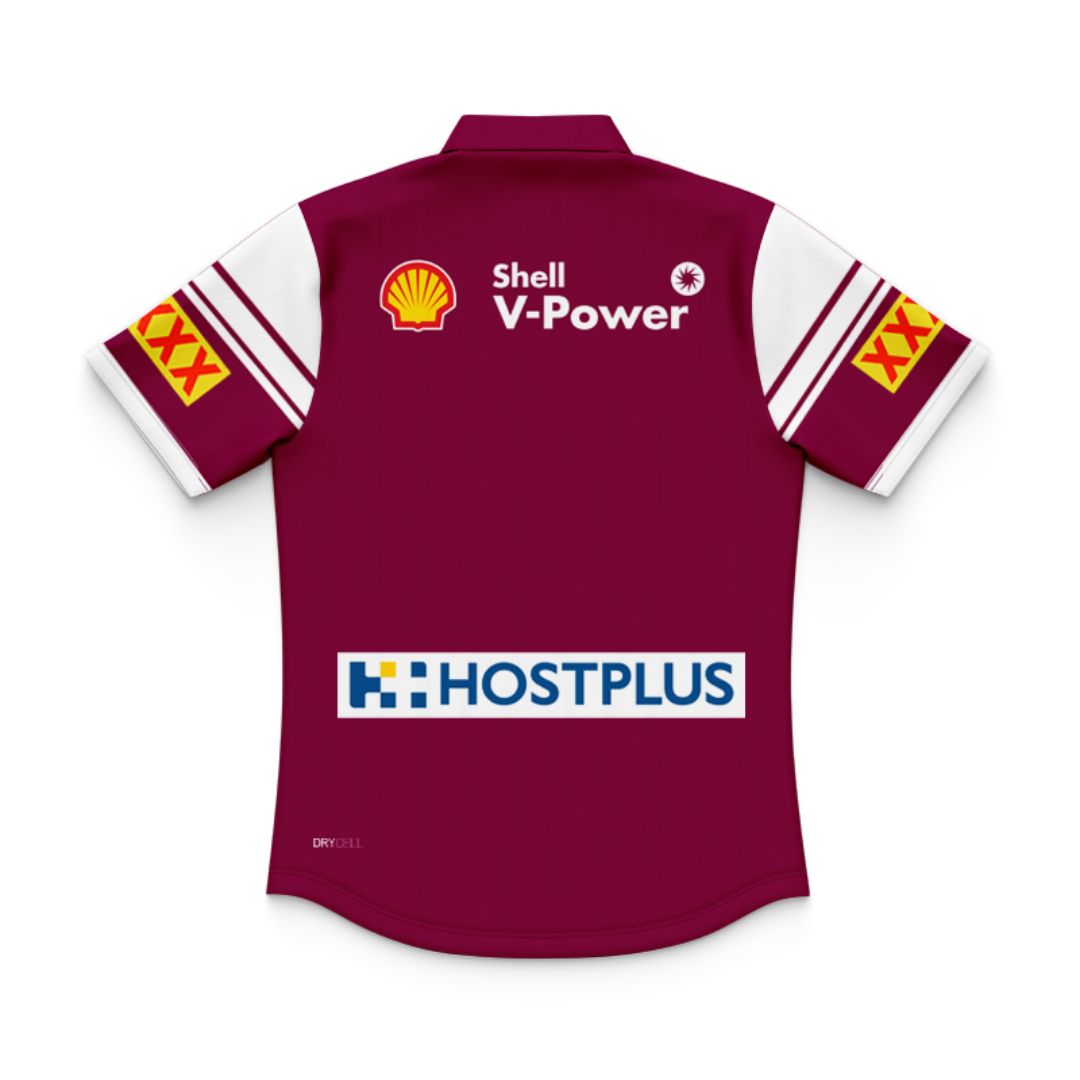 Queensland Maroons 2025 State Of Origin Kids Harvey Norman Polo Shirt and Shorts Kit