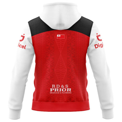 Mate Ma'a Tonga Red Training Hoodie with Zipper