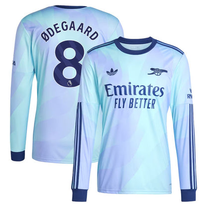 Arsenal Gunners 2024/25 Ødegaard #8 Long Sleeve 3rd Jersey Shirt