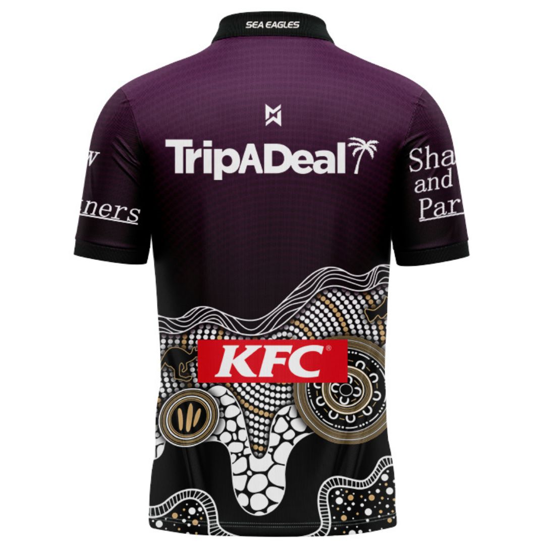 Manly Warringah Sea Eagles 2025 Indigenous Polo Shirt