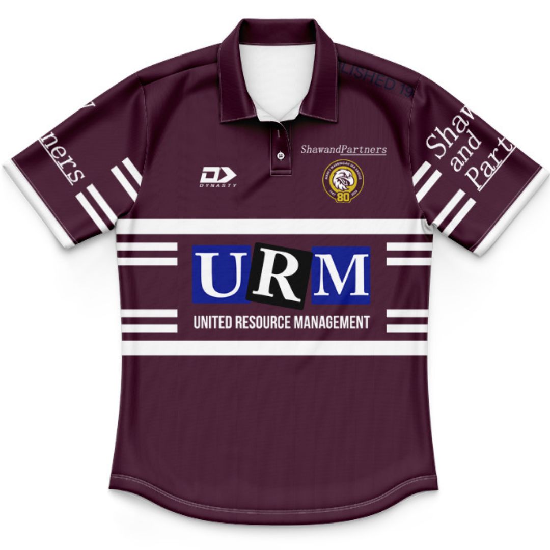 Manly Warringah Sea Eagles 2026 Kids Maroon Training Polo Shirt