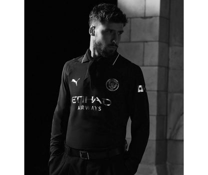 Manchester City 2025/26 Player's Edition Long Sleeve Away Jersey Shirt