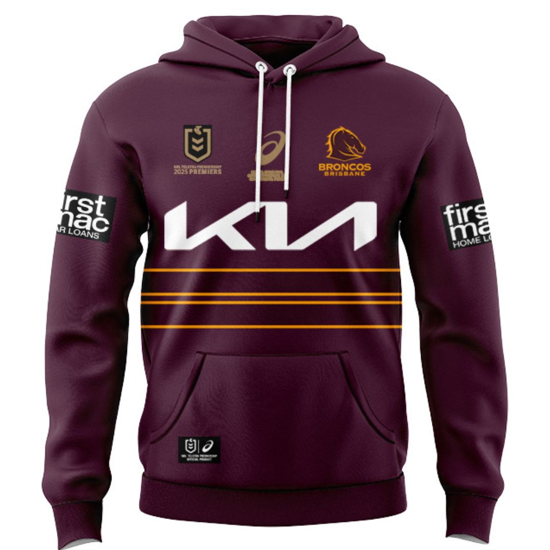 Brisbane Broncos 2025 Premiers Home Hoodie