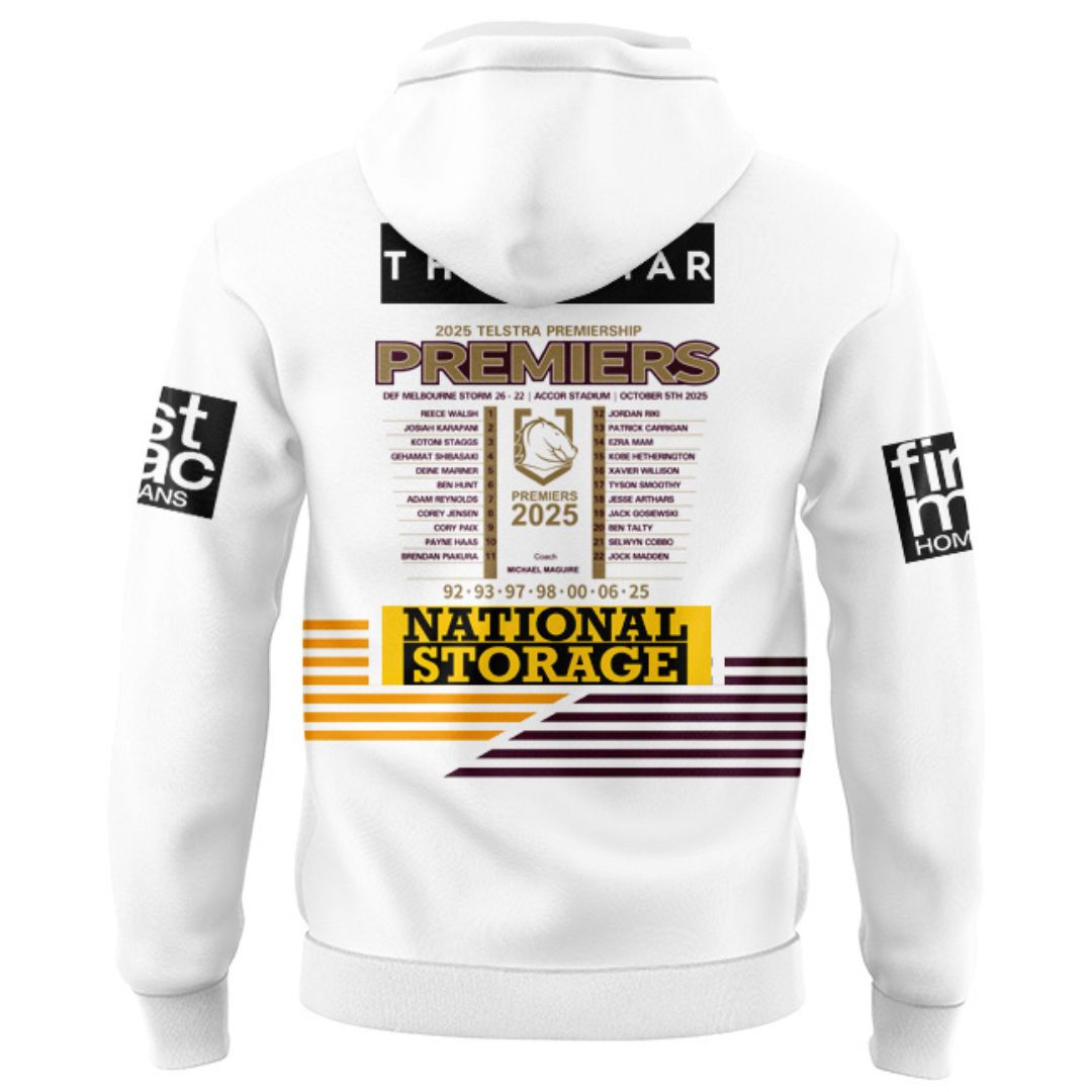 Brisbane Broncos 2025 Premiers Hoodie