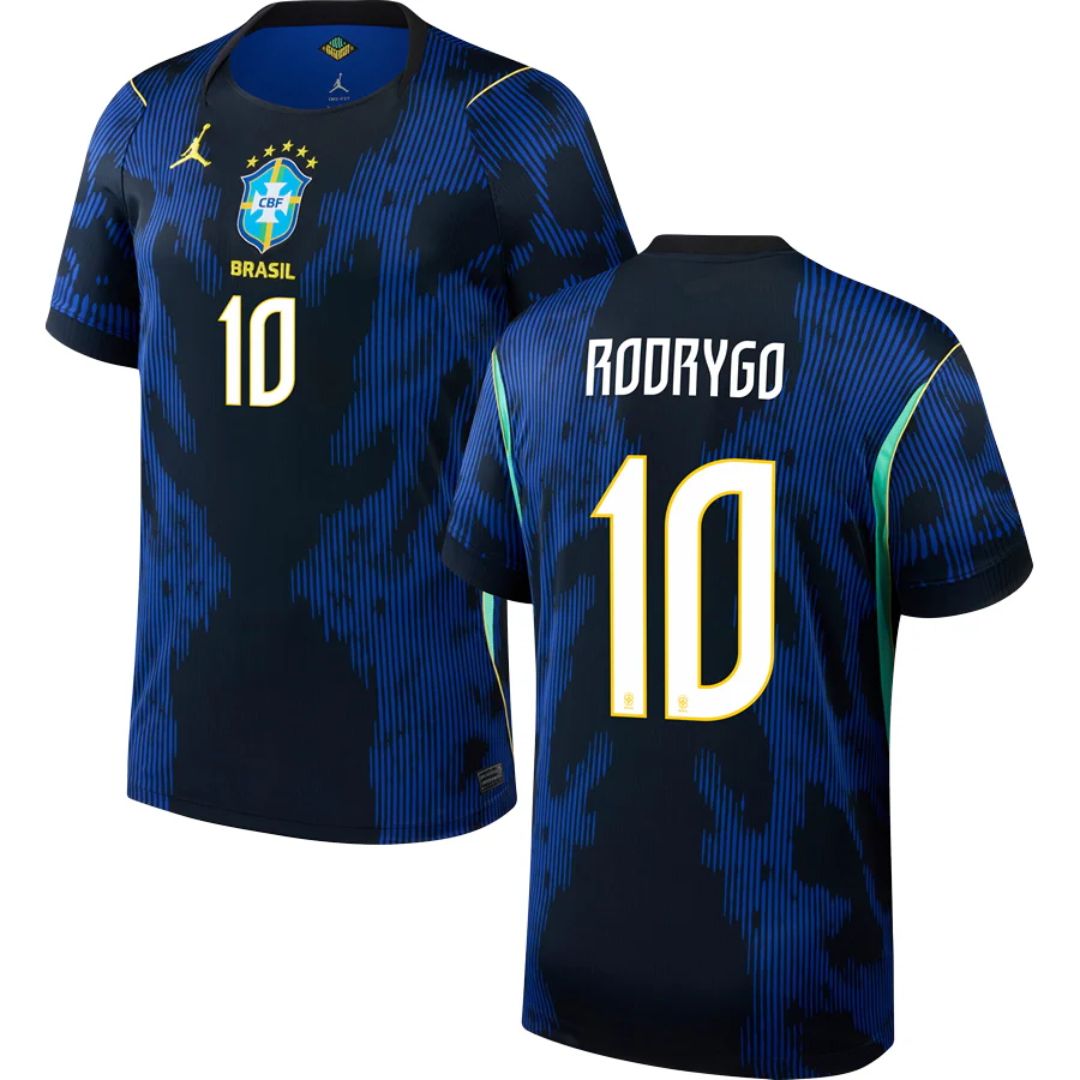 Brazil 2026 World Cup Rodrygo #10 Away Jersey Shirt