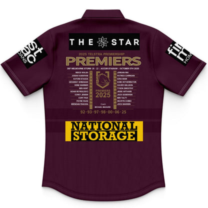 Brisbane Broncos 2025 Kids Premiers Home Polo Shirt