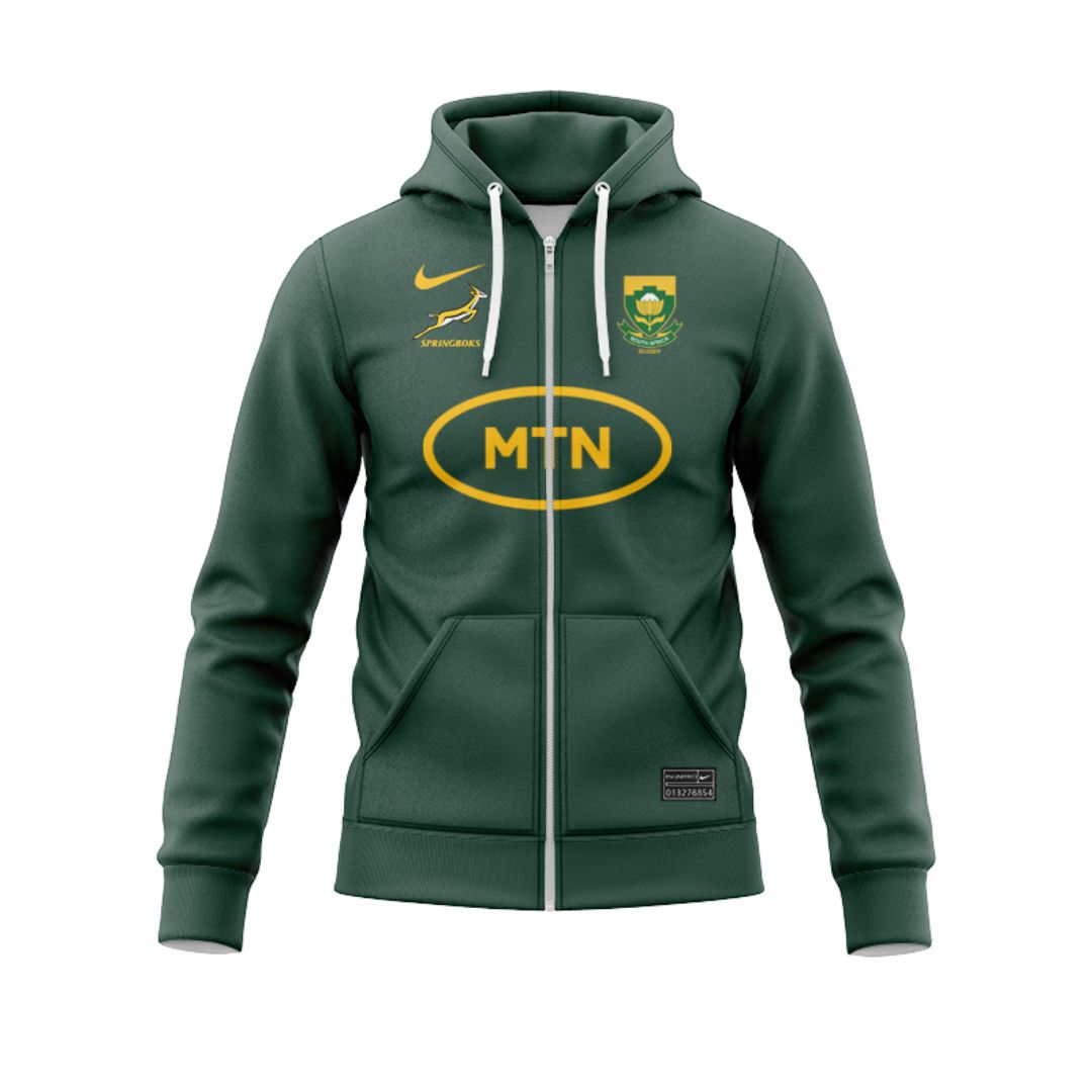 South Africa Springboks 2024 Home Hoodie with Zipper