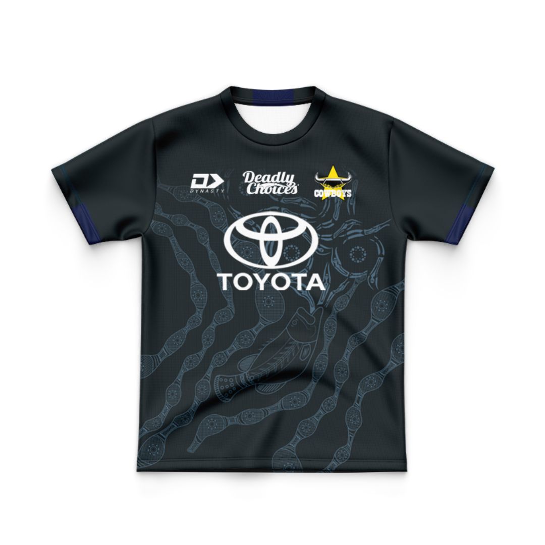 North Queensland Cowboys 2024 Kids Indigenous Training Jersey