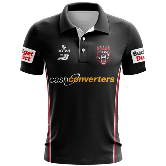 Perth Bears 2027 Black Training Polo Shirt