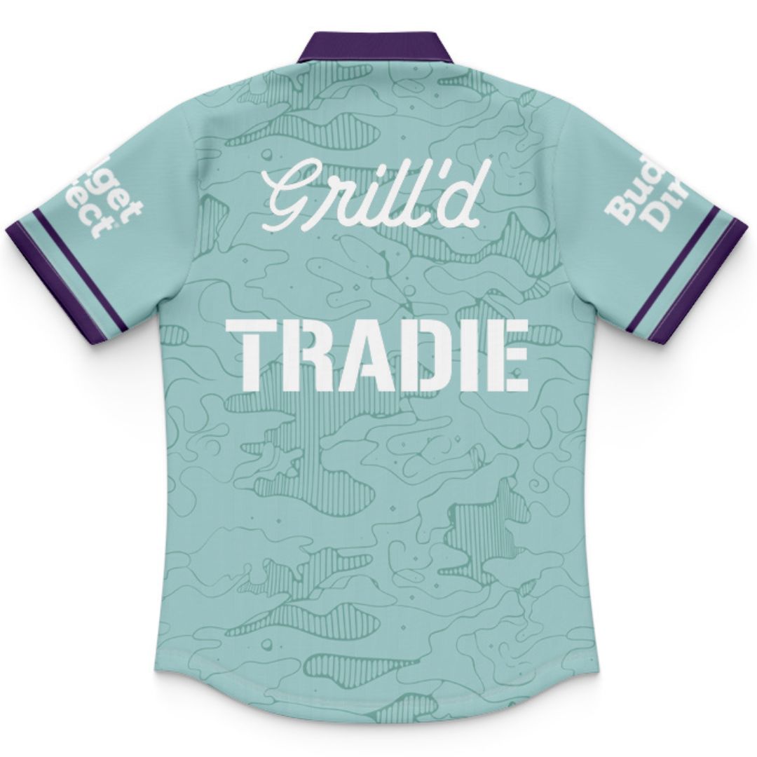 Melbourne Storm 2026 Kids Mint Green Training Polo Shirt