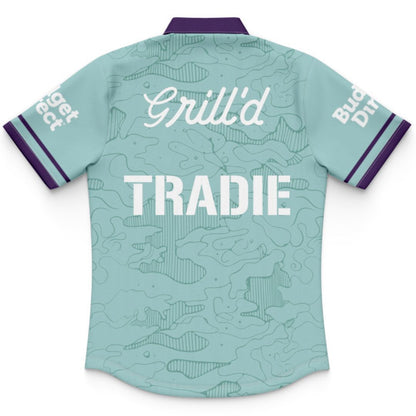 Melbourne Storm 2026 Kids Mint Green Training Polo Shirt