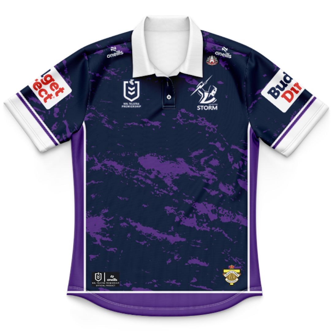 Melbourne Storm 2026 Kids ANZAC Polo Shirt