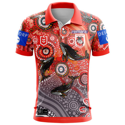 St George Illawarra Dragons 2026 Indigenous Polo Shirt