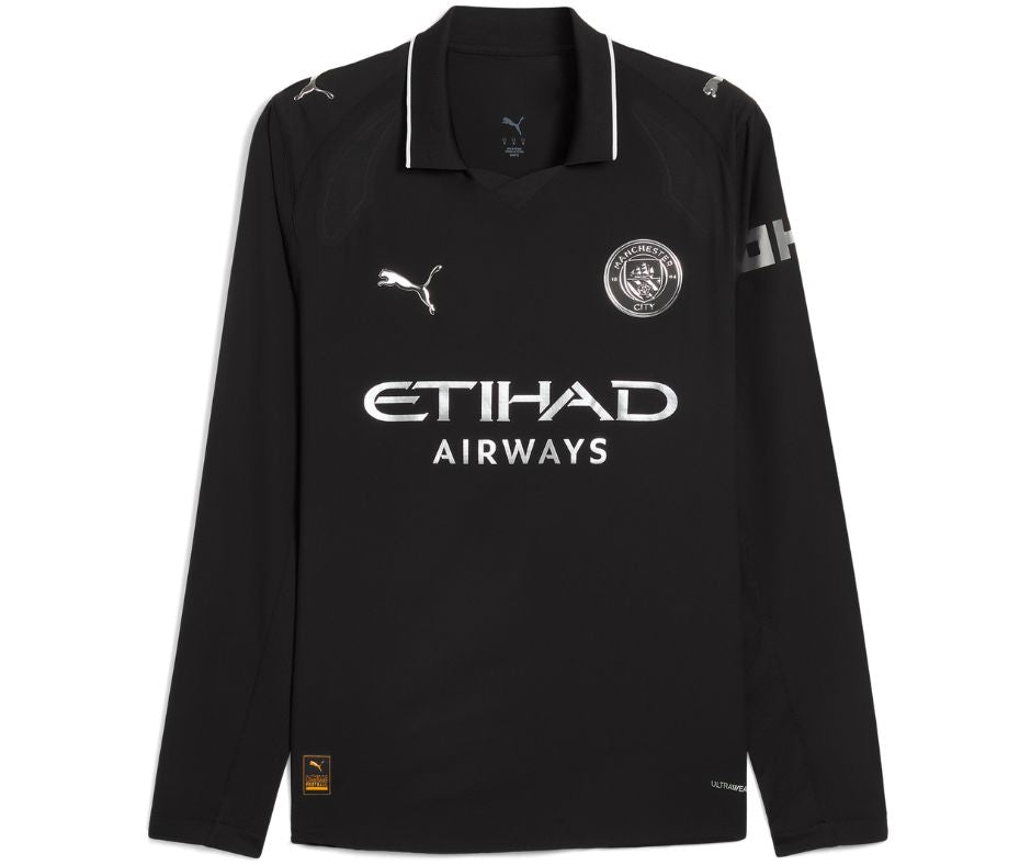 Manchester City 2025/26 Player's Edition Long Sleeve Away Jersey Shirt