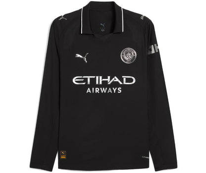 Manchester City 2025/26 Player's Edition Long Sleeve Away Jersey Shirt