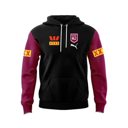 Queensland Maroons 2024 State Of Origin Black Front Hoodie