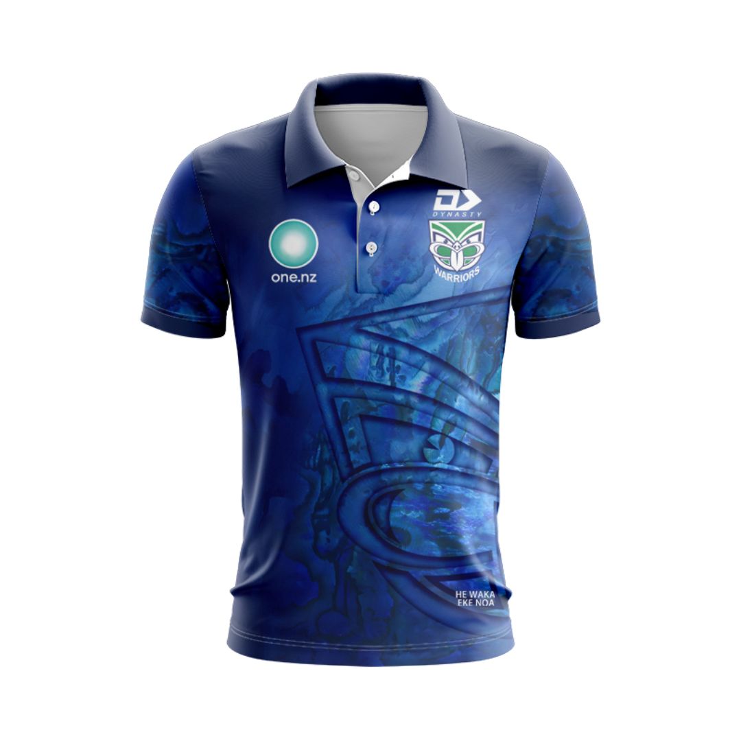 New Zealand Warriors 2025 Warm Up Polo Shirt