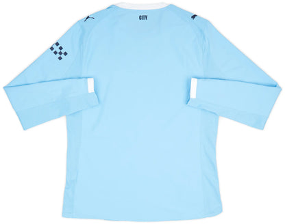 Manchester City 2025/26 Player's Edition Long Sleeve Home Jersey Shirt