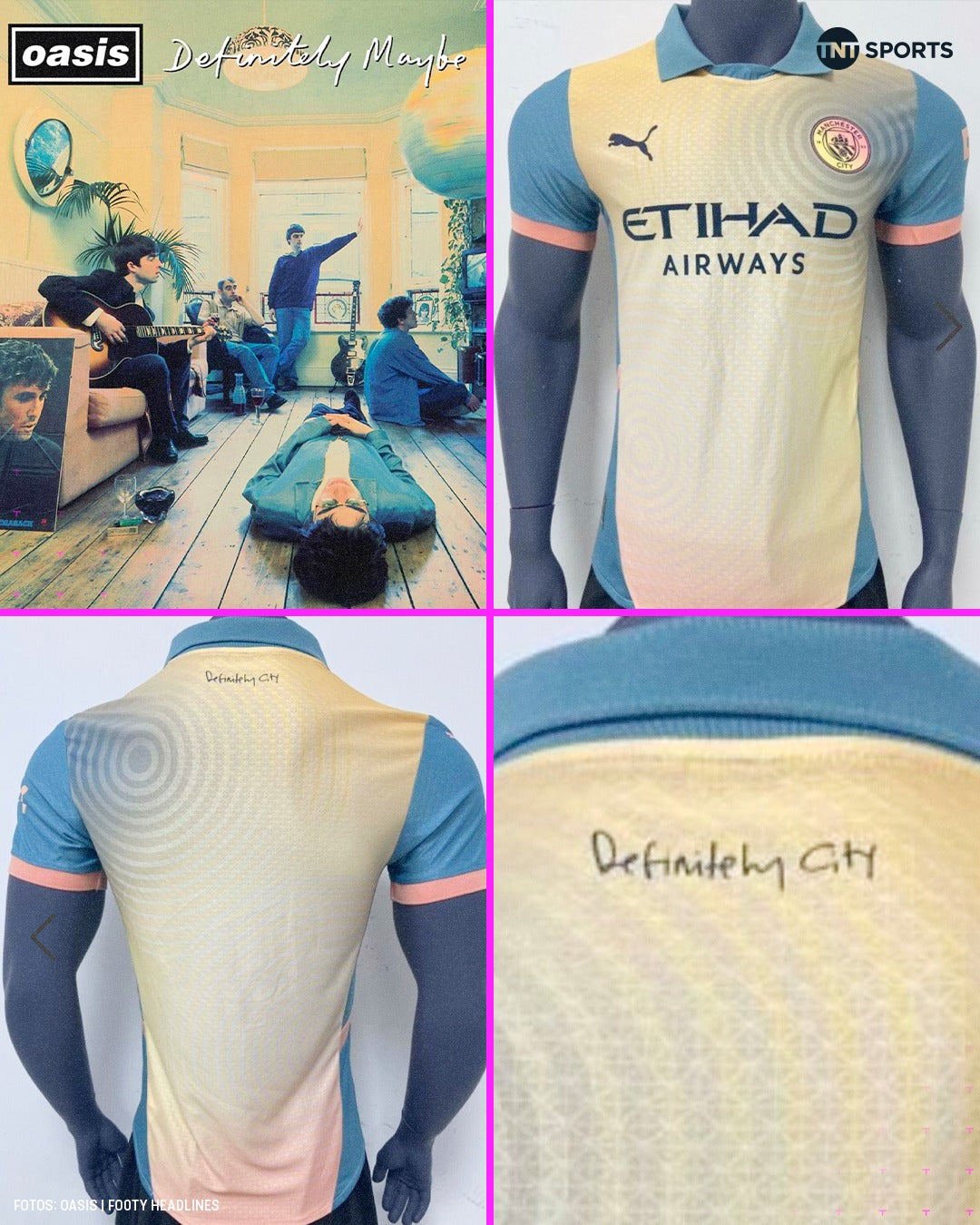 Manchester City 2024/25 Fourth Jersey Shirt designed by Noel Gallagher