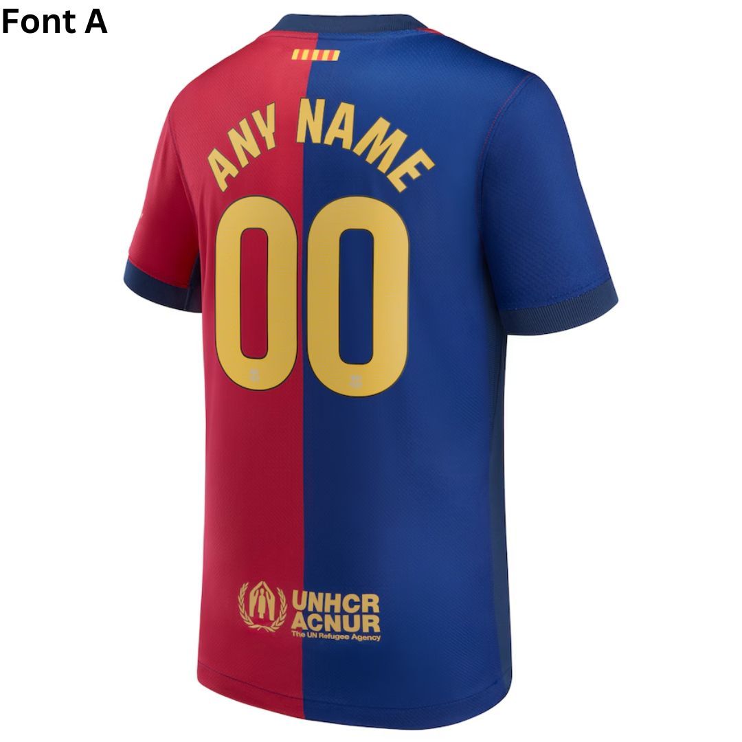 Barcelona 2024/25 125th Anniversary Home Jersey Shirt - (Add Your Own Name & Number)