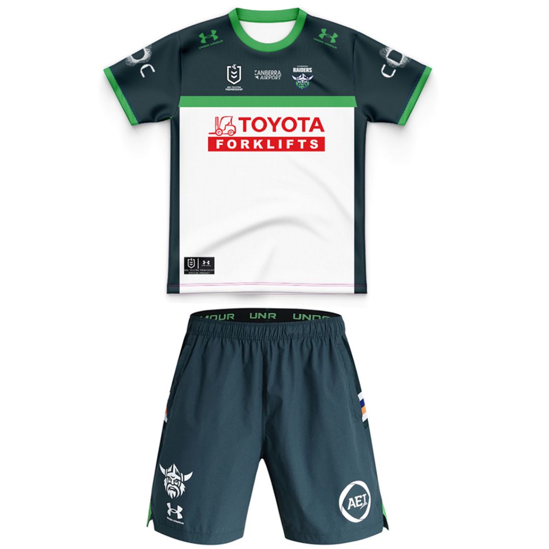 Canberra Raiders 2026 Kids Alternate Jersey and Shorts Kit
