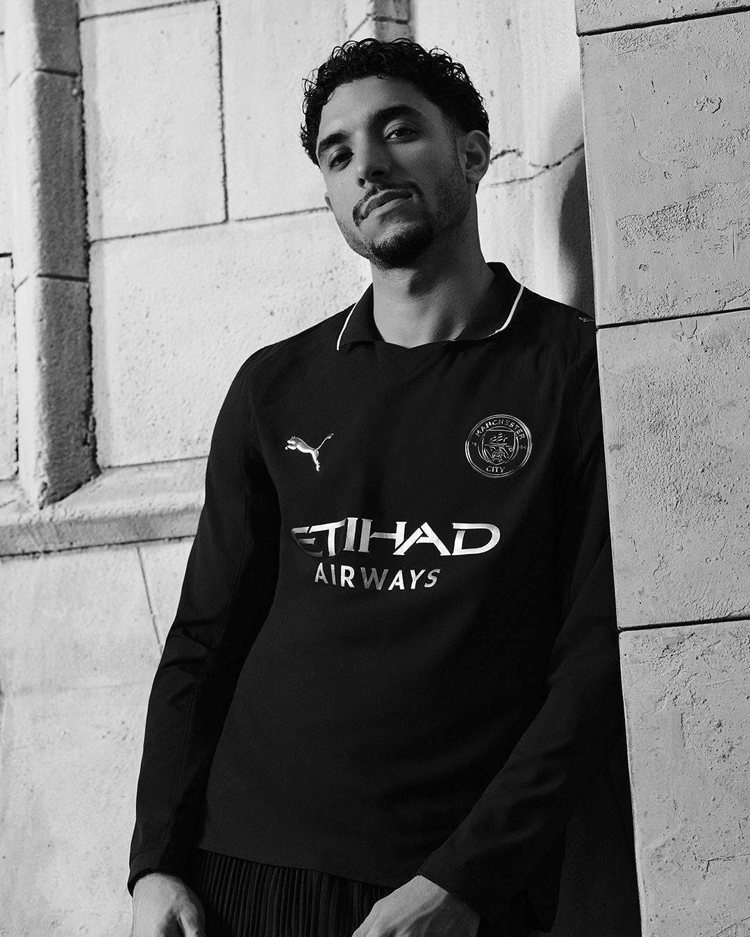 Manchester City 2025/26 Player's Edition Long Sleeve Away Jersey Shirt