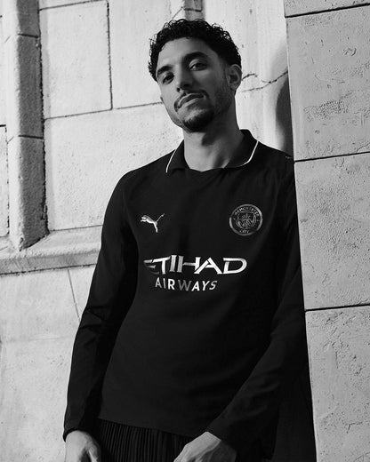 Manchester City 2025/26 Player's Edition Long Sleeve Away Jersey Shirt