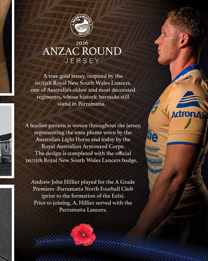 Parramatta Eels 2026 ANZAC Round Jersey