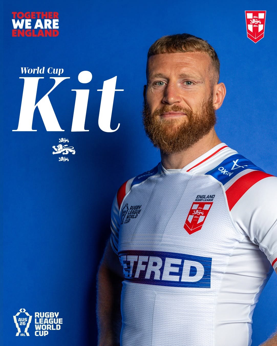 England 2026 Rugby League World Cup Home Jersey