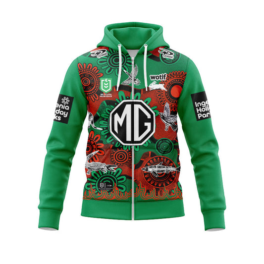 South Sydney Rabbitohs 2025 Indigenous Hoodie with Zipper