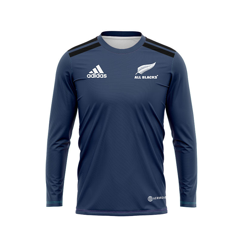 New Zealand All Blacks 2022 Long Sleeve Grey Training Shirt