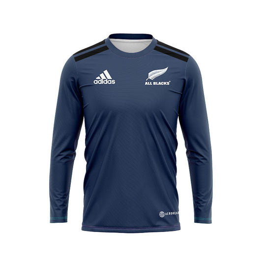 New Zealand All Blacks 2022 Long Sleeve Grey Training Shirt