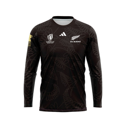 New Zealand All Blacks 2023 Rugby World Cup Long Sleeve Home Shirt