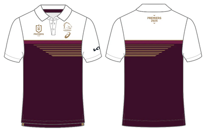 Brisbane Broncos 2025 Premiers Polo Shirt - Maroon