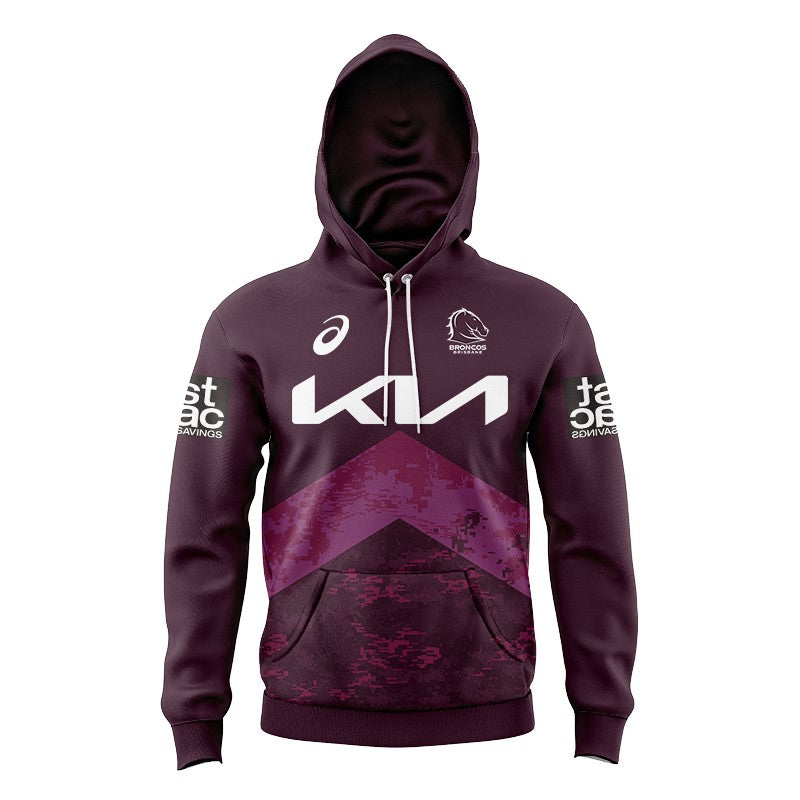 Brisbane Broncos 2024 Kids Training Hoodie