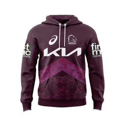 Brisbane Broncos 2024 Kids Training Hoodie