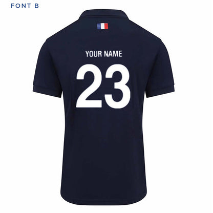France Les Bleus 2023 Rugby World Cup Navy Blue Polo Shirt