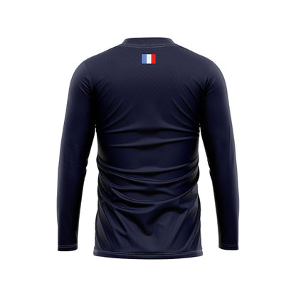 France Les Bleus 2023 Rugby World Cup Navy Blue Long Sleeve Training Shirt