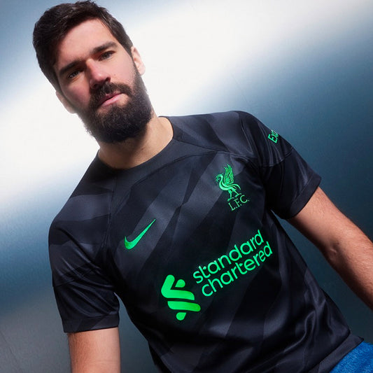 Liverpool 2023/24 Goalkeeper Short Sleeve Jersey Shirt Kit # 1