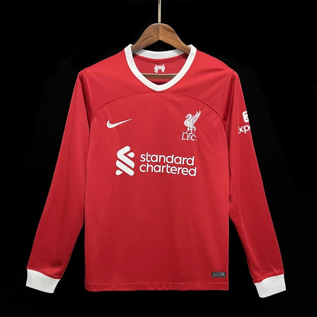 Liverpool 2023/24 Long Sleeve Home Jersey Shirt