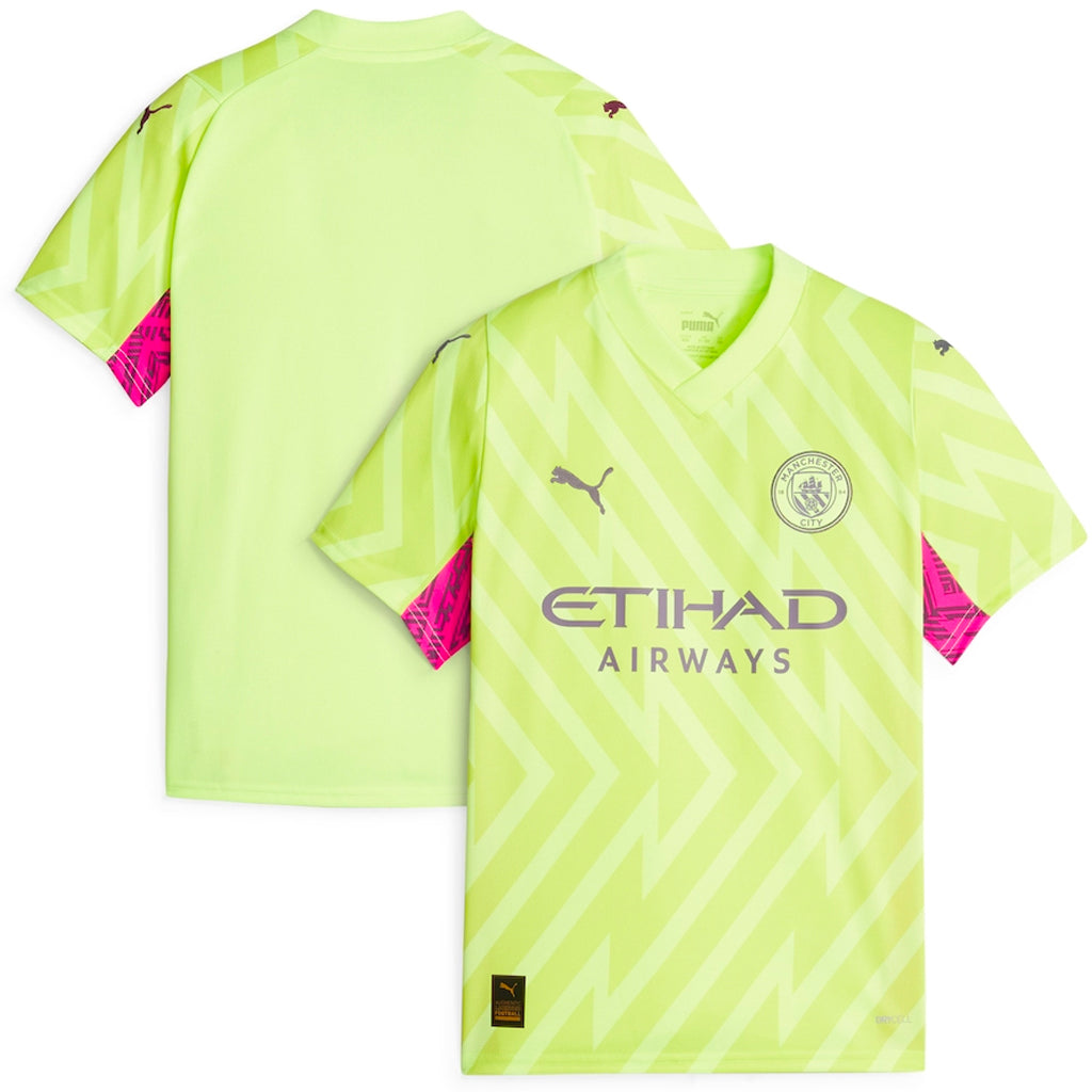Manchester City 2023/24 Short Sleeve Goalkeeper Jersey Shirt Kit # 3